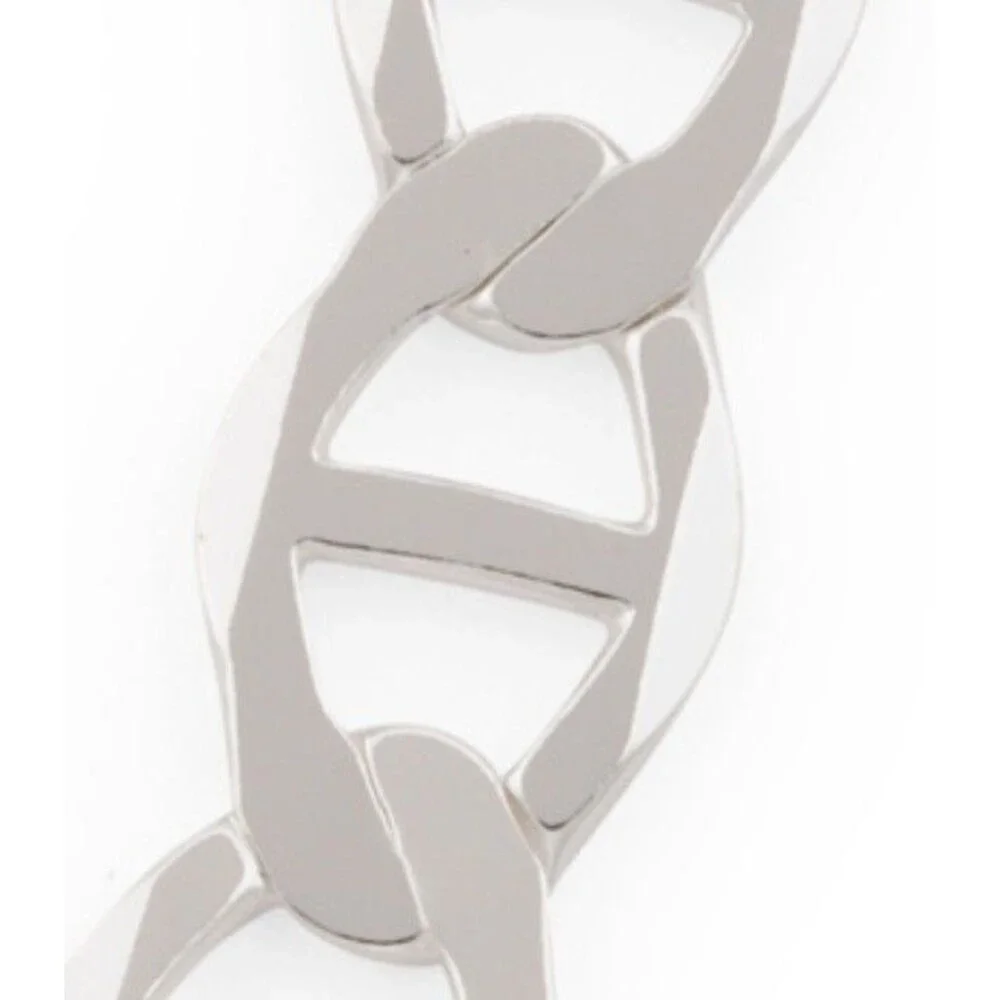 Sevil Sterling Silver Flat Marina Chain Necklace